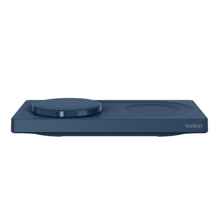 Belkin WIZ019VFBL-APL BoostCharge Pro 2‑in‑1 MagSafe 15W Kablosuz Şarj Standı - Mavi
