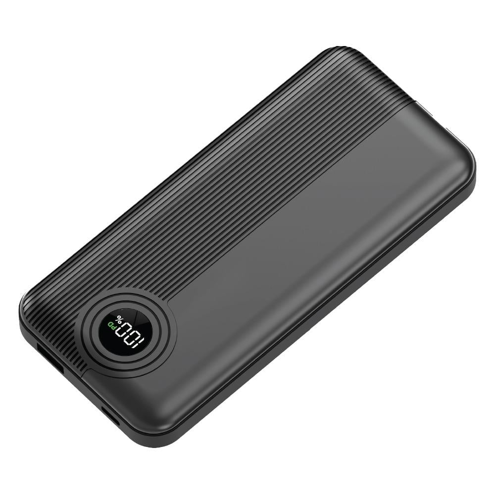 Dexim W3 10.000mAh Type C+Lightning Entegre Kablolu Led Göstergeli Powerbank - Siyah