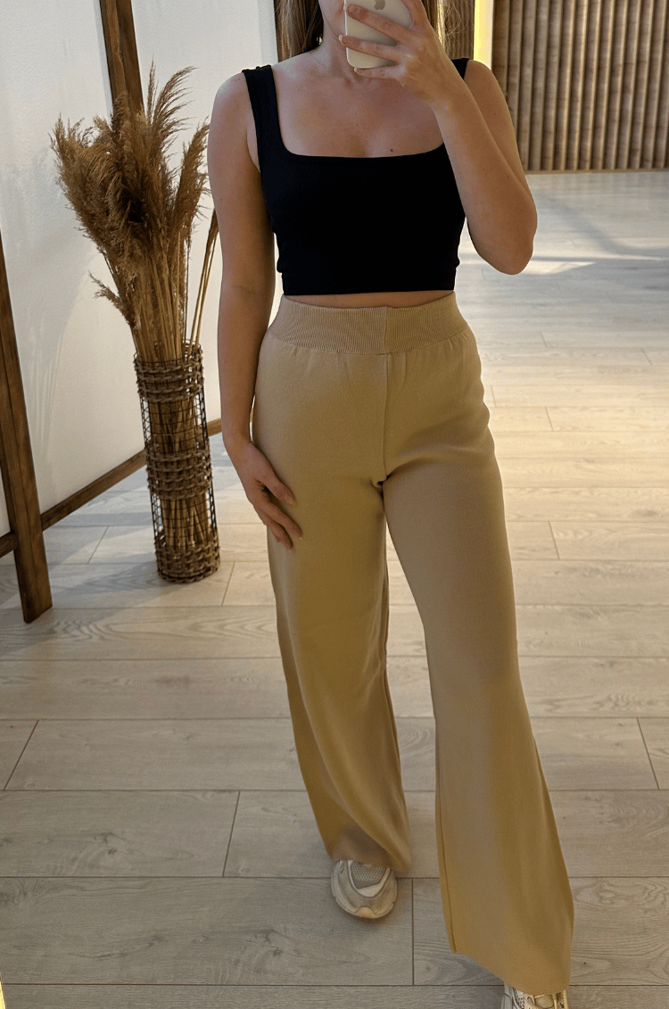 Basic Camel Triko Pantolon