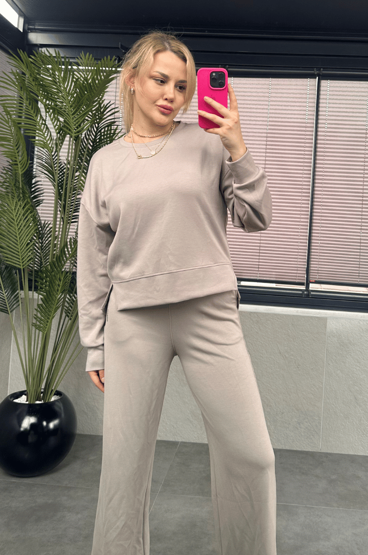 Krem Basic Marka Model Sweat Takım