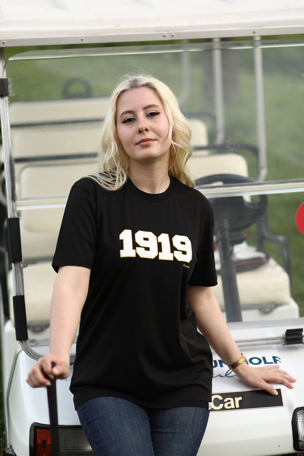1919 Baskılı Tişört Siyah