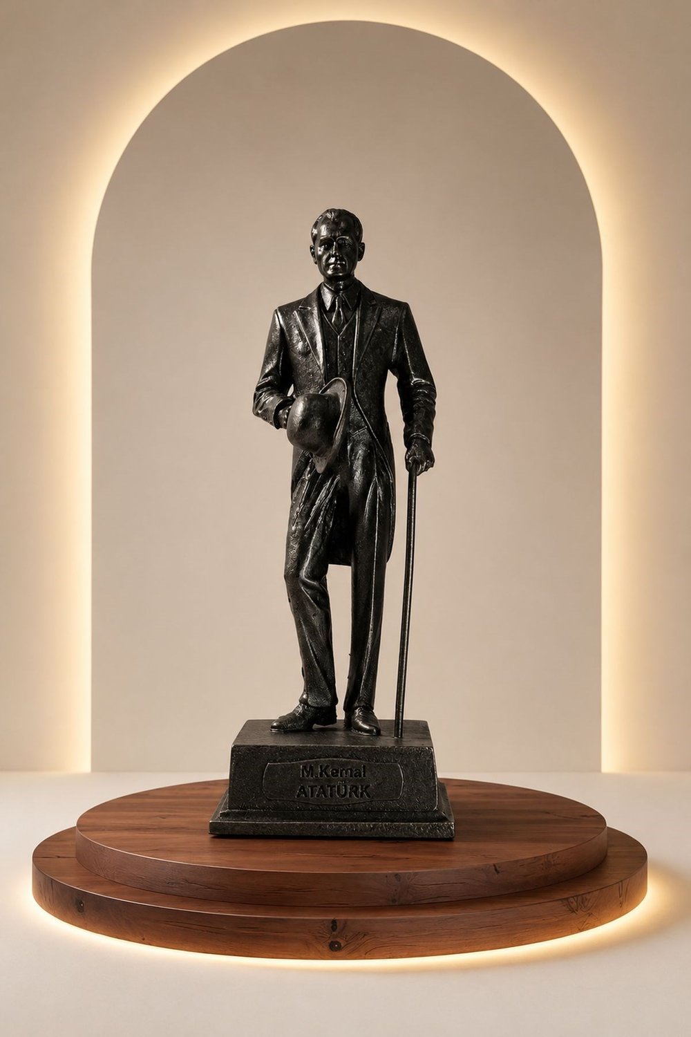 Bastonlu Atatürk Biblo Siyah