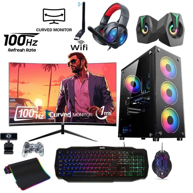 İzoly N12X İ5-3470 16GB 256GB SSD 1TB HDD GT 740 4GB 24″ Oyuncu Masaüstü Bilgisayar