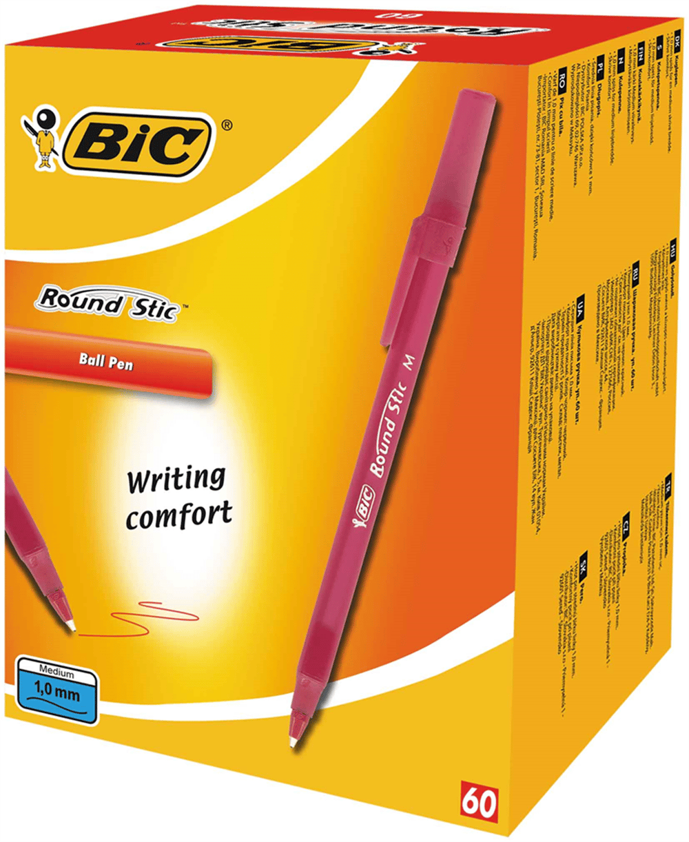 BIC TÜKENMEZ KALEM ROUND STİC KIRMIZI 896028