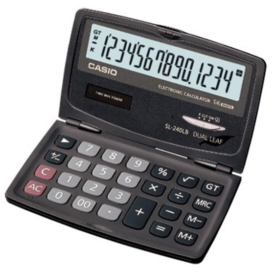 CASIO HESAP MAKİNESİ CEP TİPİ SL-240LB 14 HANE