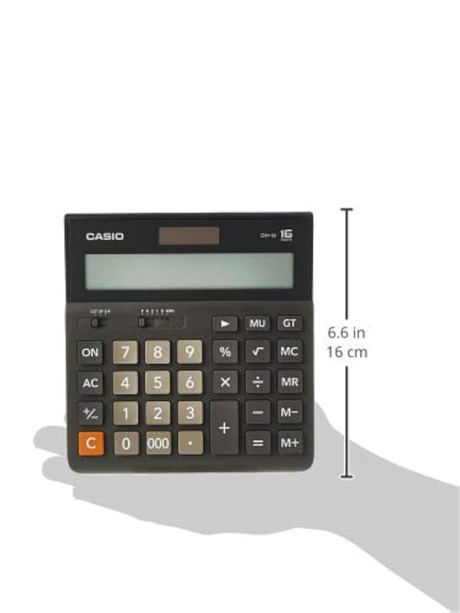 CASIO HESAP MAKİNESİ MASAÜSTÜ DH16 16 HANE