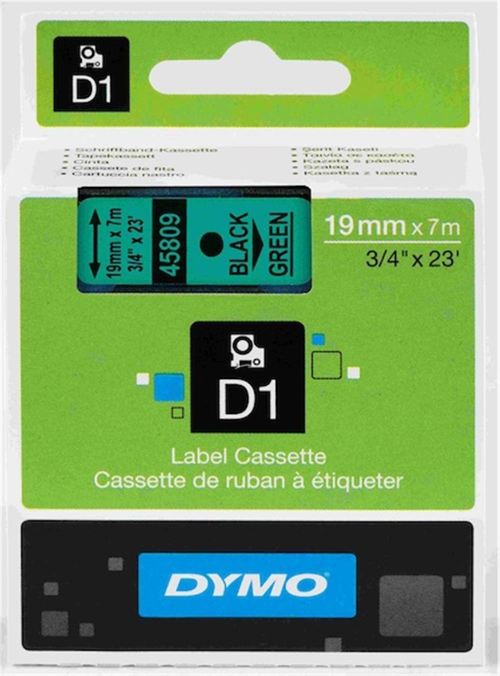 DYMO ŞERİT D1 19MMX7MT YEŞİL/SİYAH 720890 45809