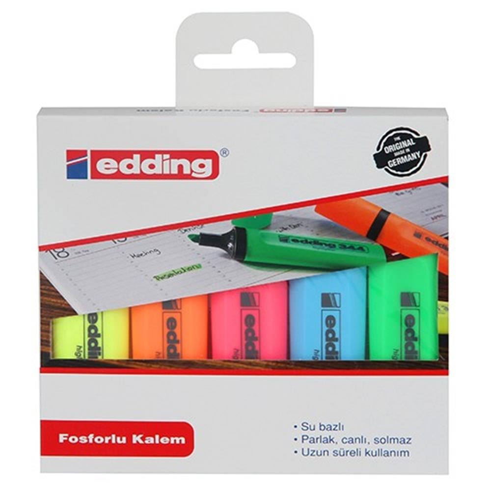 EDDING FOSFORLU KALEM 5 Lİ SET E-344