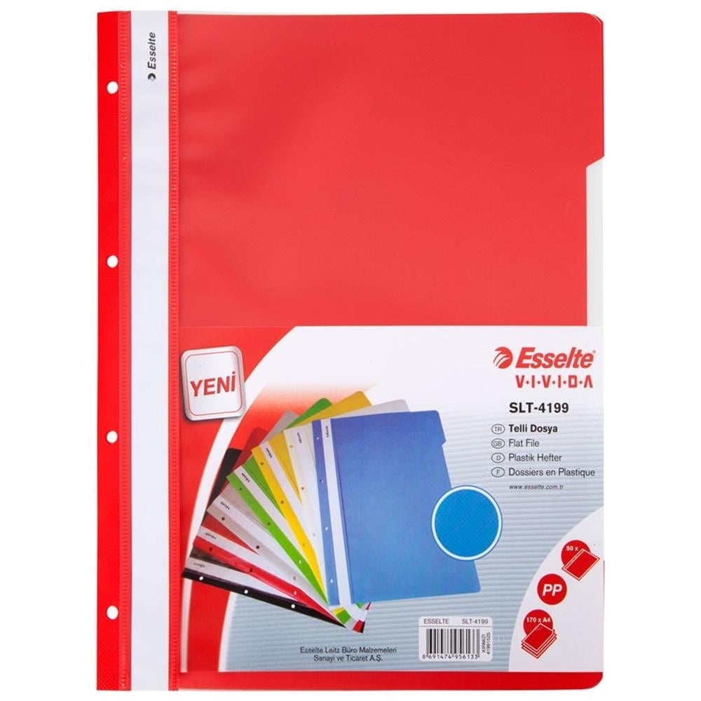 ESSELTE TELLİ DOSYA KIRMIZI SLT-4199