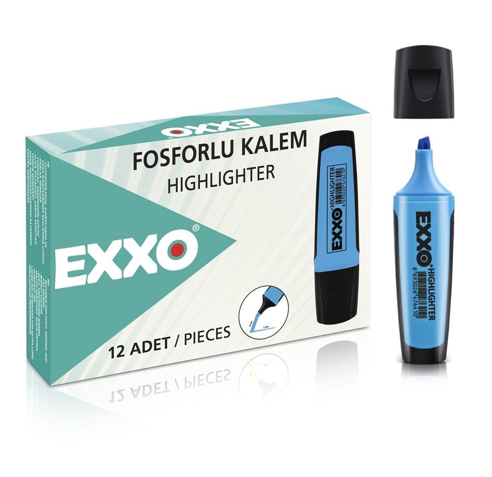 EXXO FOSFORLU KALEM MAVİ