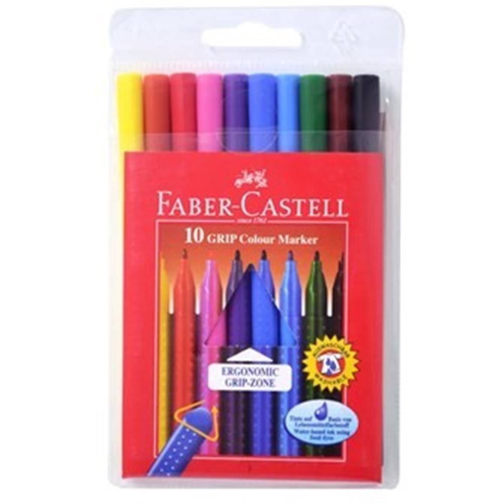 FABER CASTELL KEÇELİ KALEM GRİP 10 LU POŞET 155310
