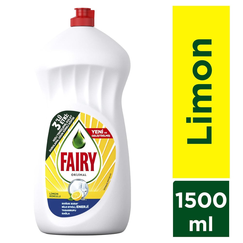 FAİRY SIVI BULAŞIK DETERJANI LİMON 1500 ML x 9