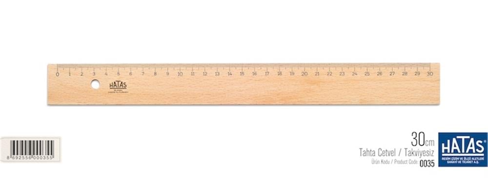 HATAS CETVEL TAHTA TAKVİYESİZ 30 CM 00035