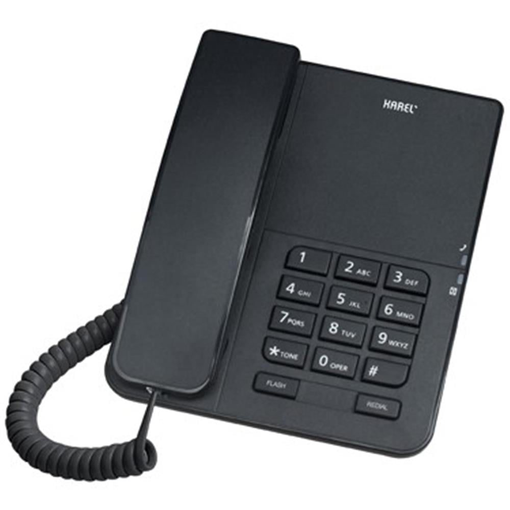 KAREL TM140 KABLOLU TELEFON SİYAH