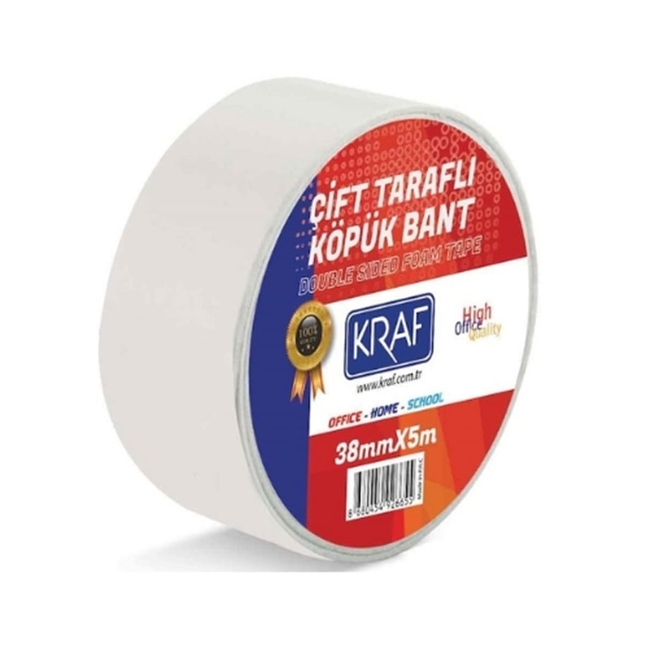KRAF ÇİFT TARAFLI KÖPÜK BANT 38MMX5M 5038G