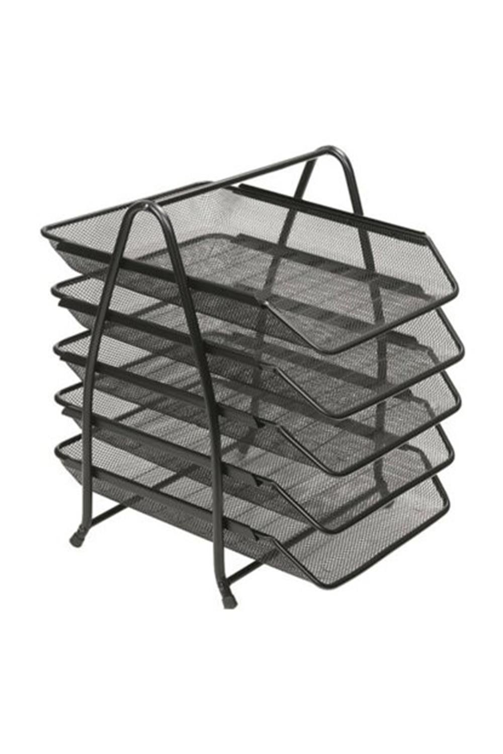 KRAF PERFORE EVRAK RAFI METAL 5 KATLI 420G SİYAH