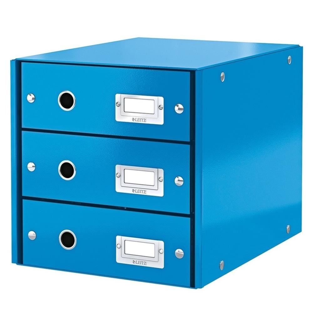 LEITZ WOW EVRAK RAFI 3 ÇEKMECELİ MAVİ L-6048