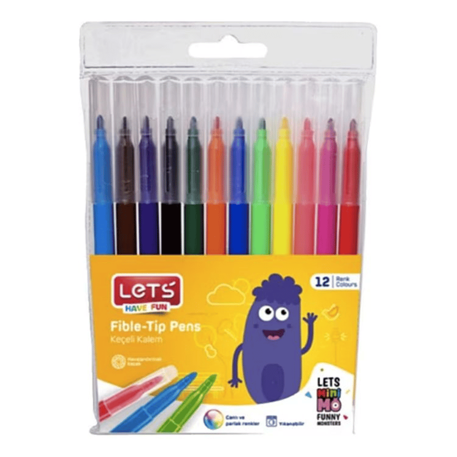 LETS KEÇELİ BOYA KALEMİ 12 RENK L-7112