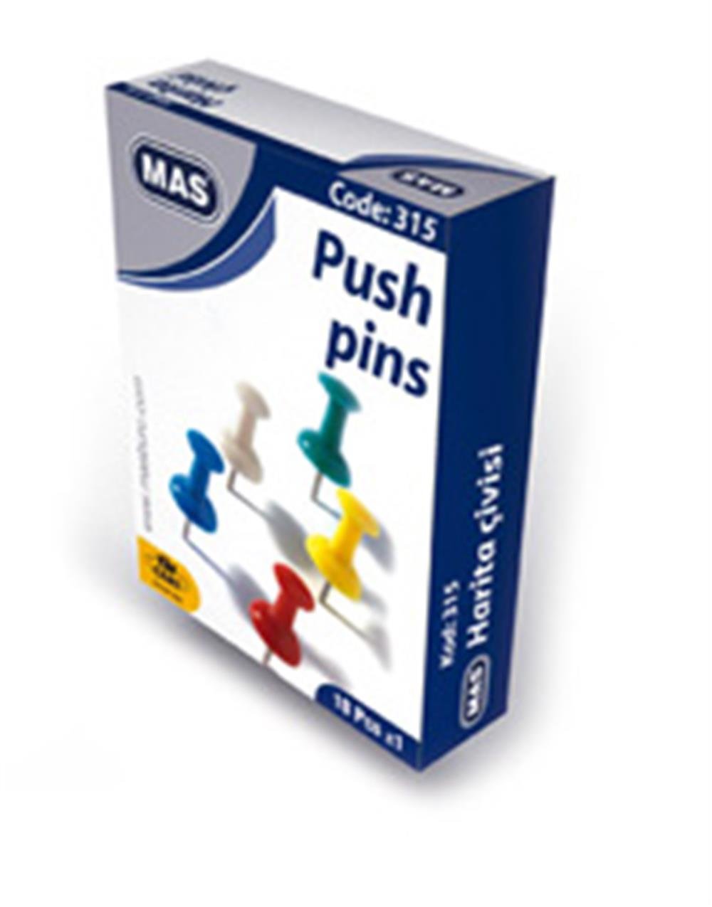 MAS HARİTA ÇİVİSİ RENKLİ SİLİNDİRİK 315