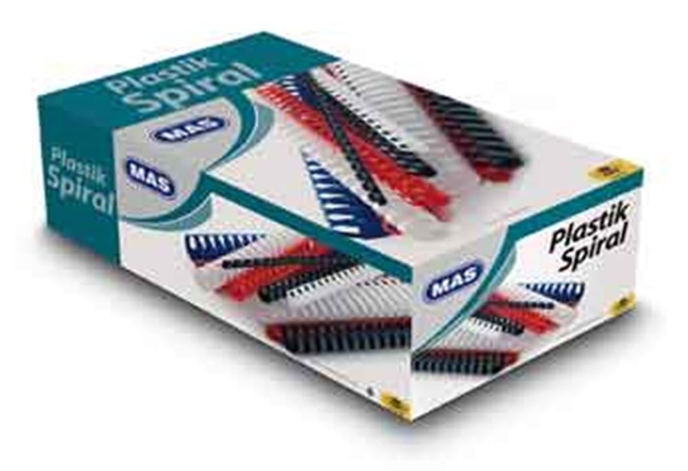 MAS SPİRAL PLASTİK 10MM LACİVERT 100'LÜ 8104