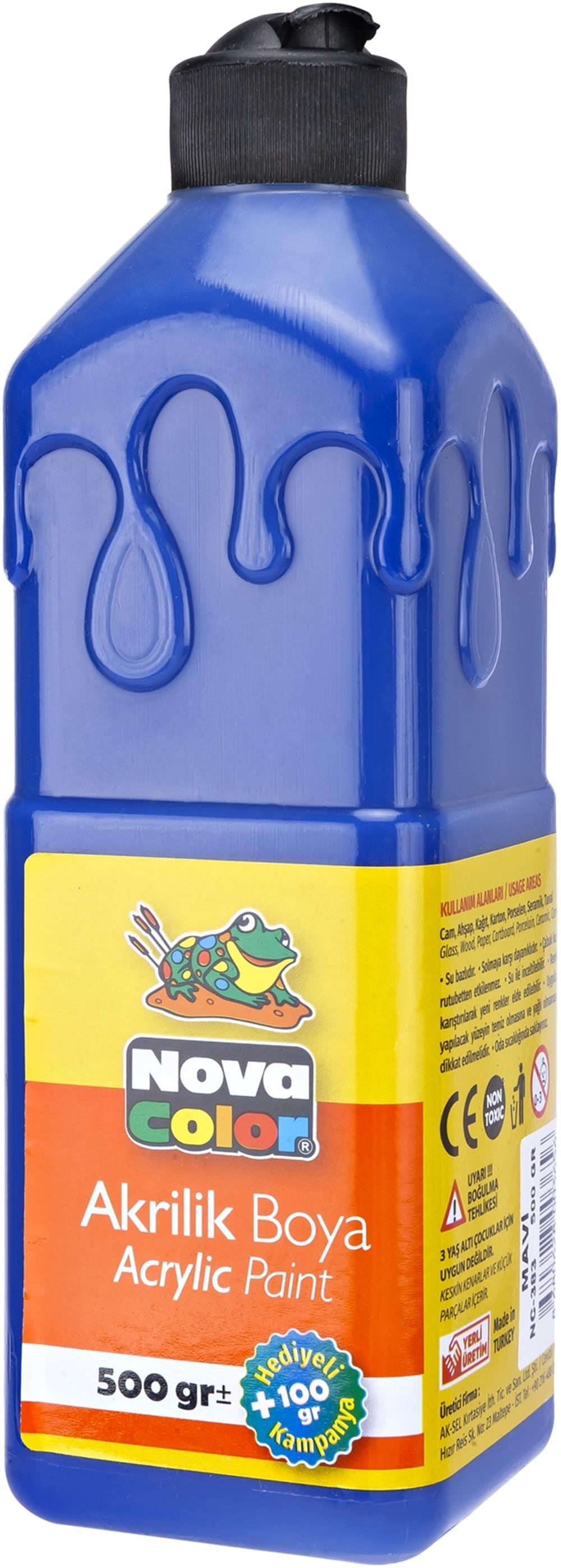 NOVA COLOR AKRİLİK BOYA 500 GR NC-383 MAVİ