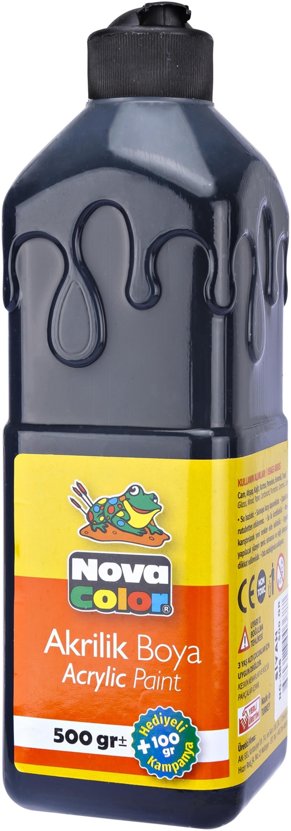 NOVA COLOR AKRİLİK BOYA 500 GR NC-386 SİYAH