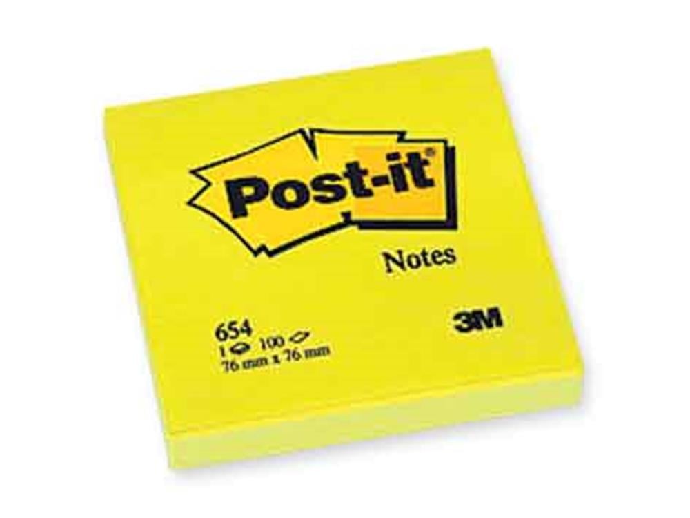POST-IT YAPIŞKANLI NOT K. SARI 76X76MM 654