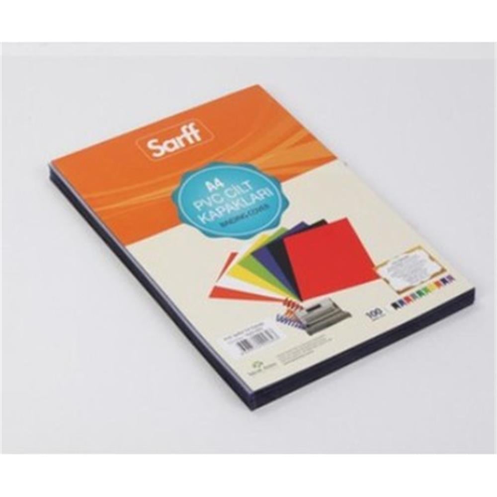 SARFF CİLT KAPAĞI PVC 160 MİC. A4 SİYAH 100 LÜ