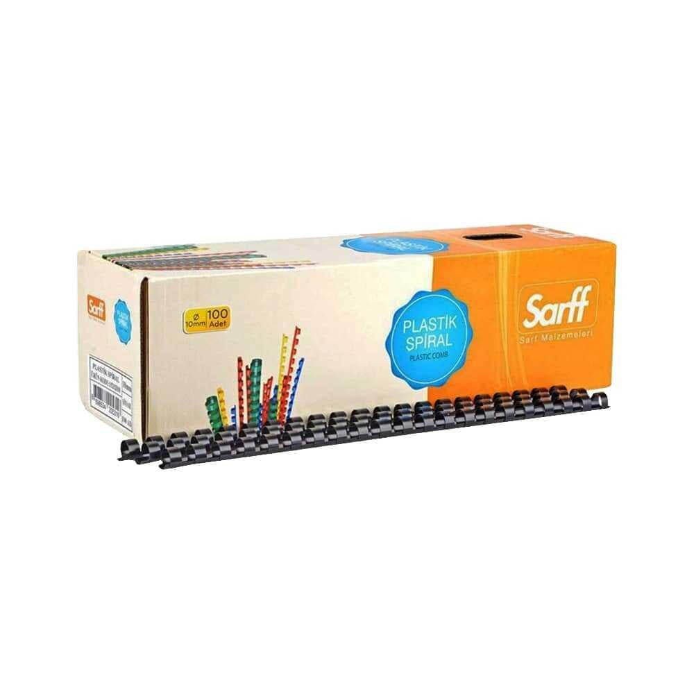 SARFF SPİRAL PLASTİK 10 MM SİYAH 100 LÜ 15312018