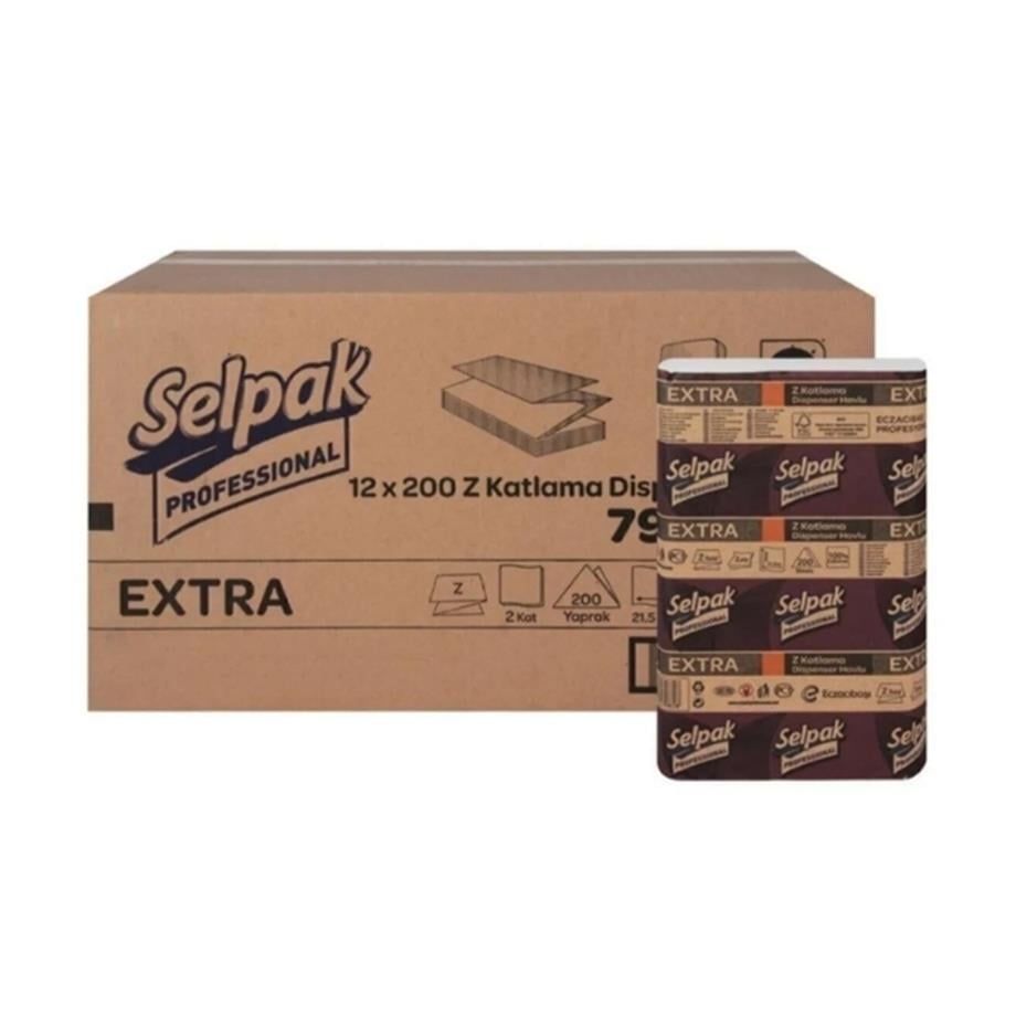 SELPAK PRO EXTRA 21.5X24 Z KATLI HAVLU 12X200 7906606