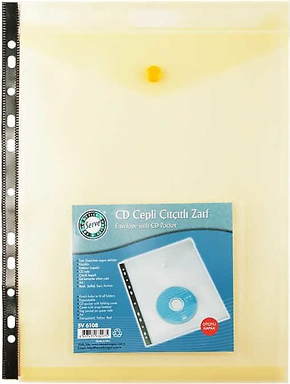 SERVE ÇITÇITLI ZARF CD Lİ SARI SV-6108