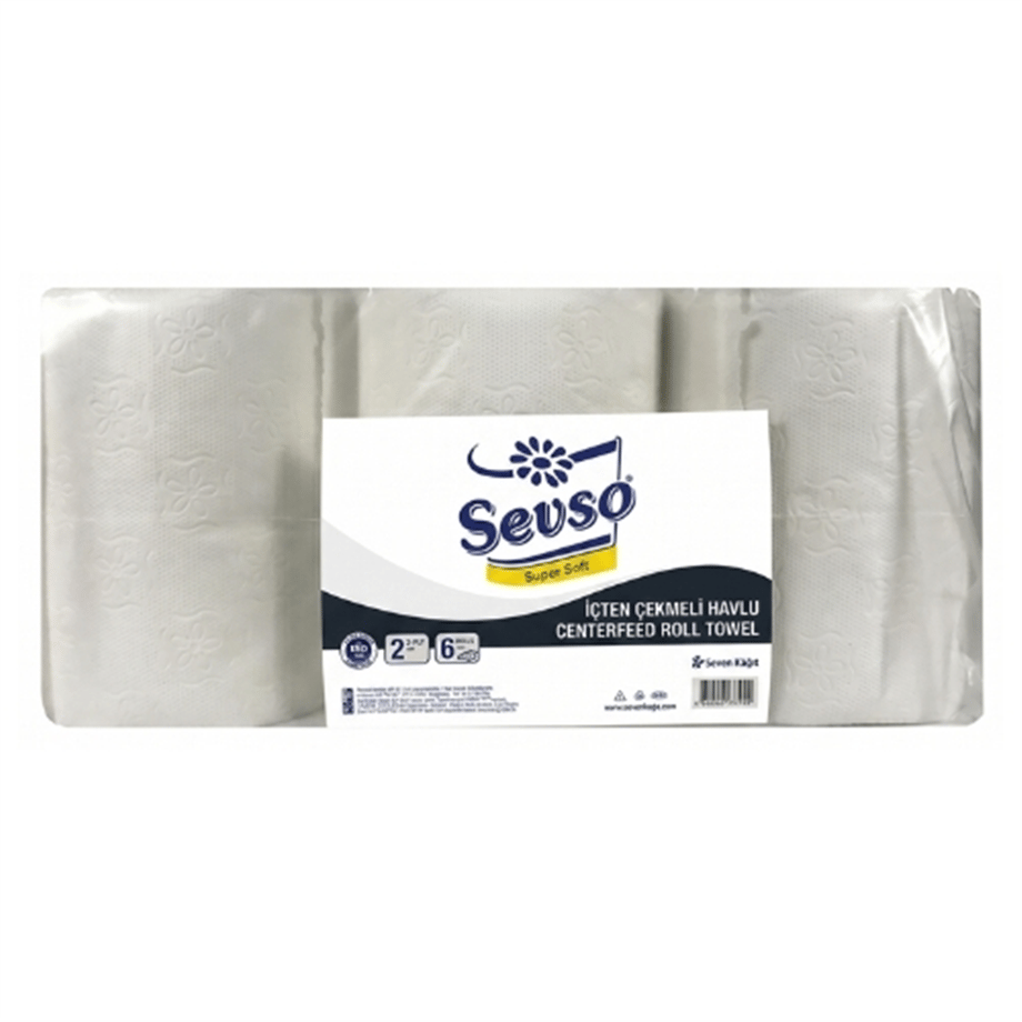 SEVSO İÇTEN ÇEKMELİ İZLİ HAVLU 3 KG. 6LI PAKET