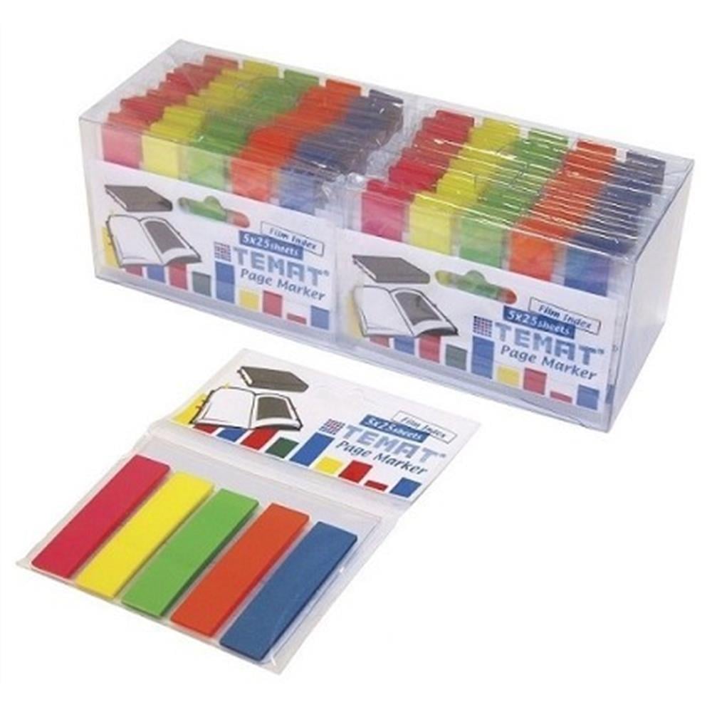 TEMAT 1250 5X12X50 PAGE MARKER KARIŞIK RENK İNDEX