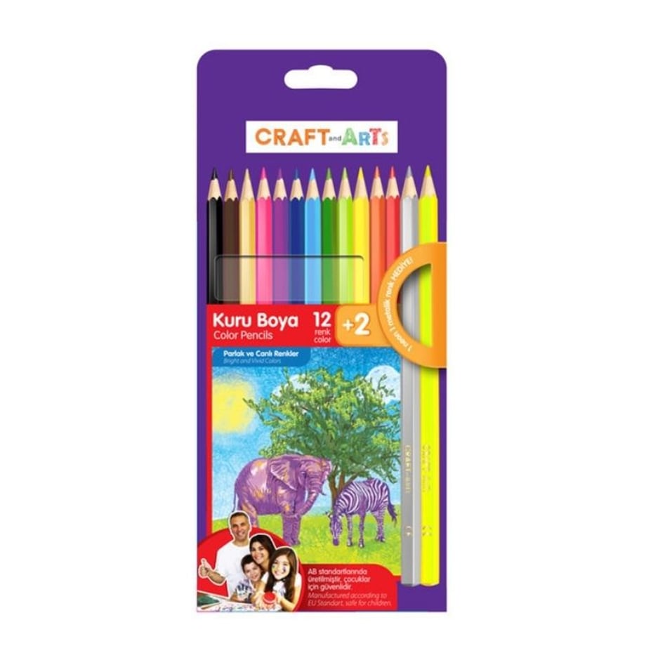 UMIX CRAFT& ARTS KURU BOYA CAKB-12+2