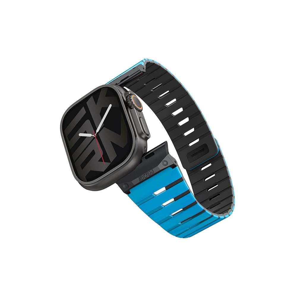 Apple Watch 10 46mm Skinarma Gemini Serisi TPU Magnetik Silikon Kordon