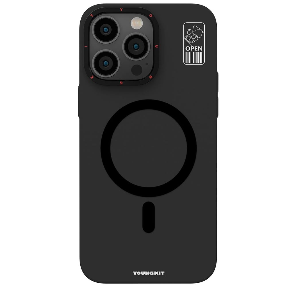 Apple iPhone 13 Pro Kılıf M-safe Şarj Özellikli Standlı YoungKit Hermit Bracket Serisi Kapak