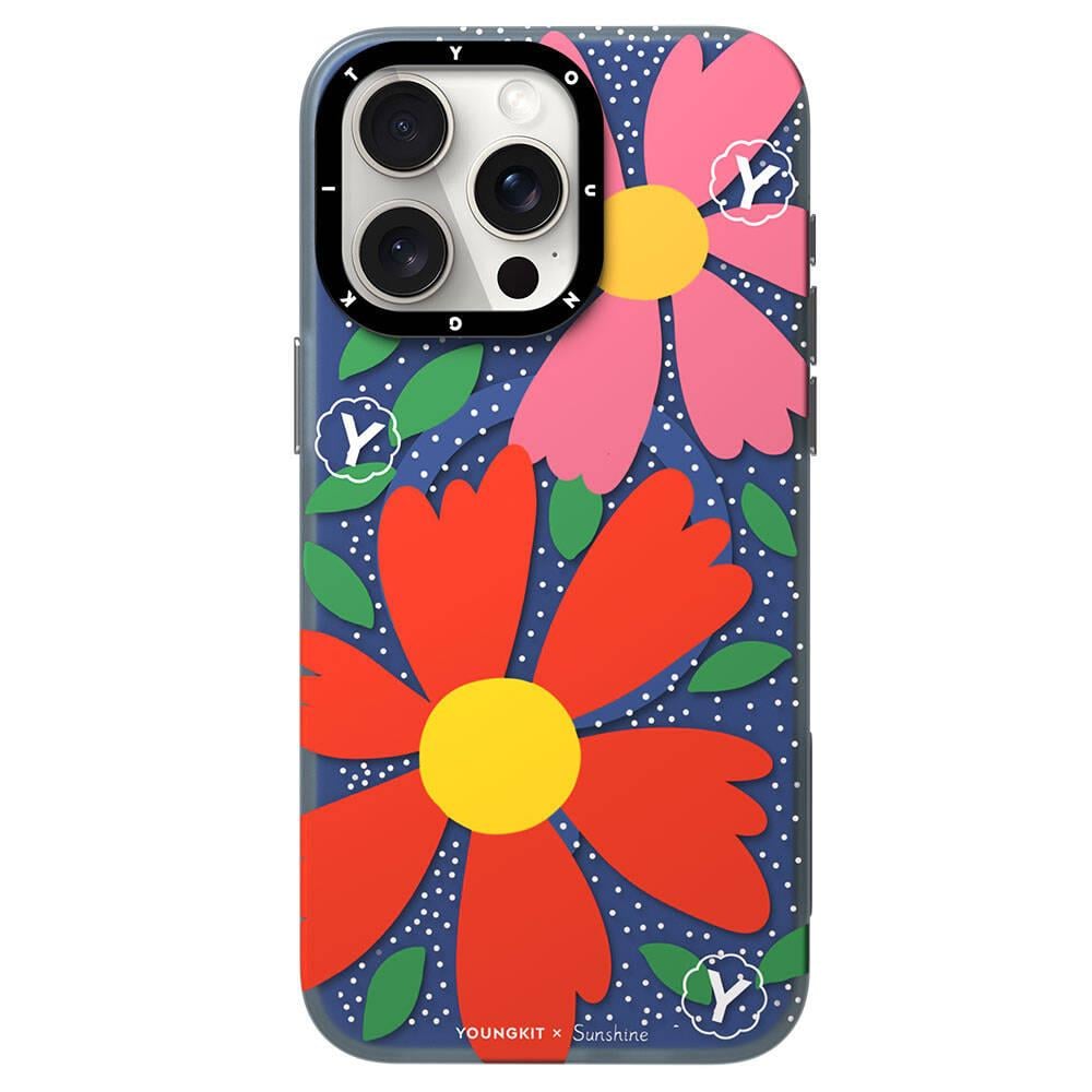 Apple iPhone 14 Pro Kılıf M-safe Şarj Özellikli Sunshine Tasarımlı Youngkit Colorful Serisi Kapak
