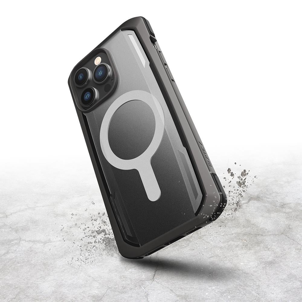 Apple iPhone 14 Pro Max Kılıf M-safe Şarj Özellikli Raptic Secure Serisi Çift Kat TPU Kenarlı Şeffaf Arka Yüzeyli Kapak