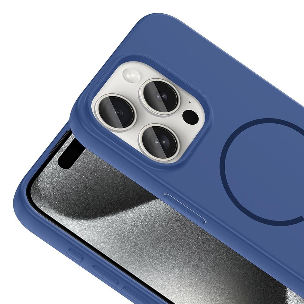 Apple iPhone 15 Pro Max Kılıf M-safe Şarj Özellikli Zore Ruby Sert Kapak