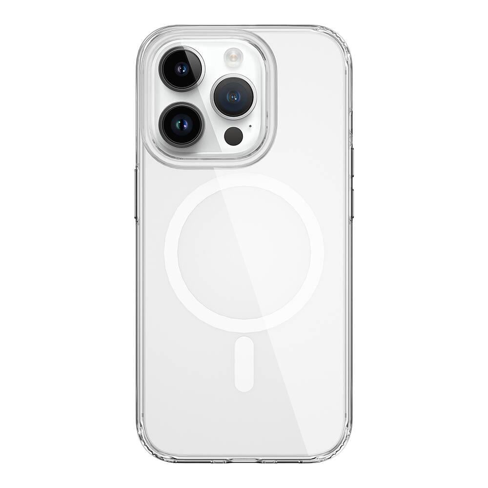 Apple iPhone 15 Pro Max Kılıf Wiwu BC-022 M-safe Şarj Özellikli Şeffaf Transparan Kapak