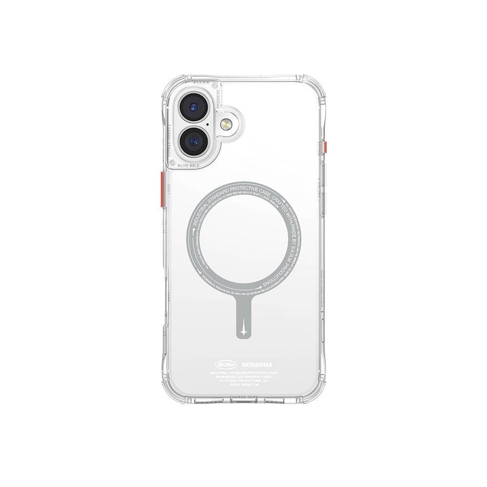 Apple iPhone 16 Plus Kılıf M-safe Şarj Özellikli Şeffaf Airbag Tasarımlı Skinarma Saido Kapak