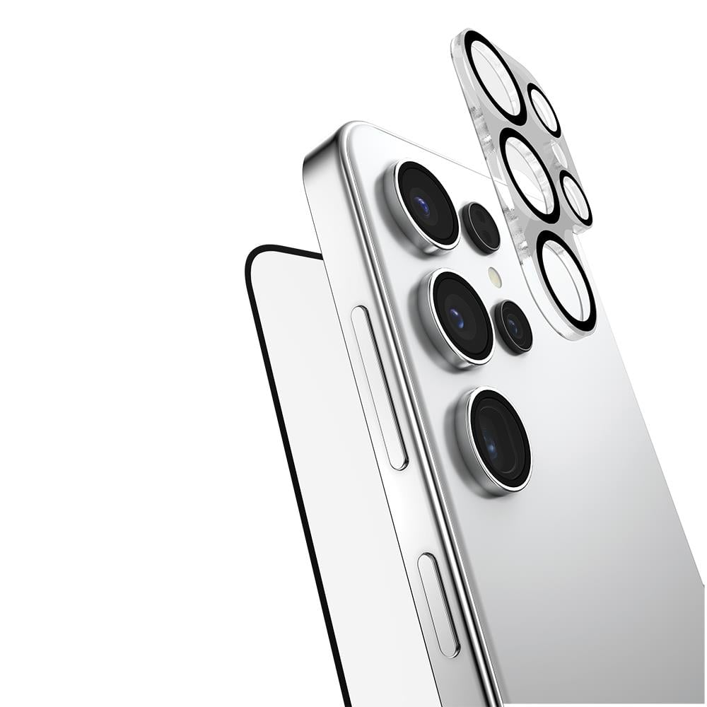 Galaxy S25 Ultra Raptic 2in1 Bundle Kit Parmak İzi BırakmayanTemperli Ekran Koruyucu + Lens Koruyucu Set