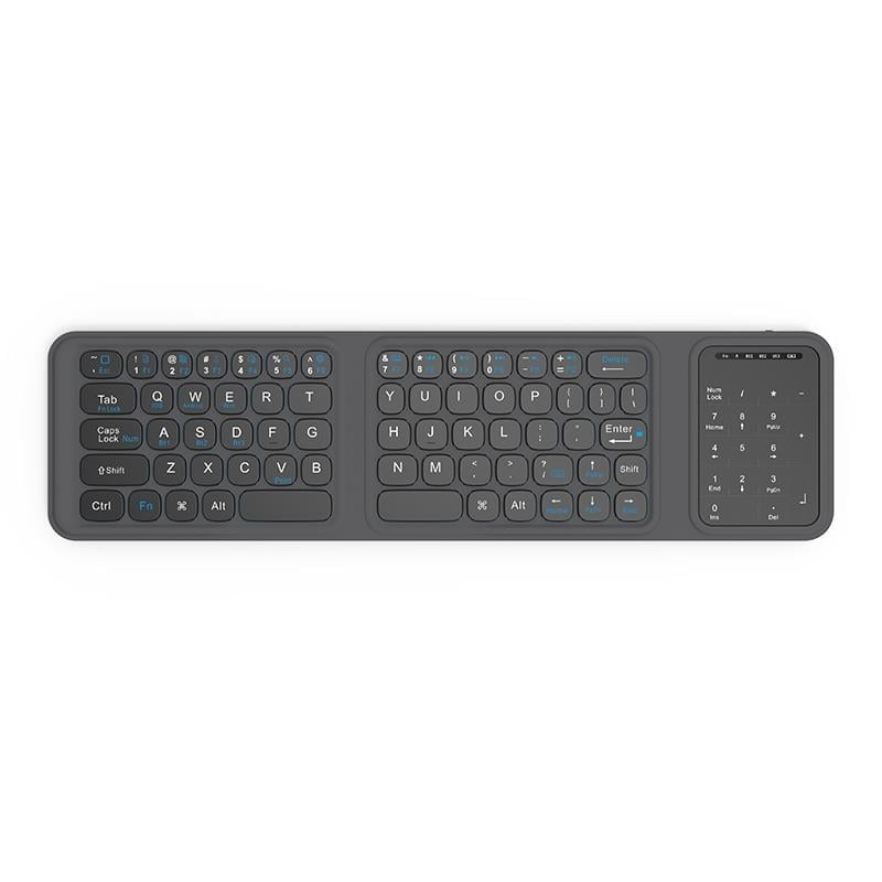 Wiwu FMK-05 iOS Android Windows Uyumlu Katlanabilir Bluetooth Kablosuz Klavye + Masaüstü Telefon Standı