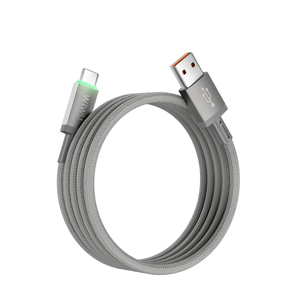 Wiwu Wi-C082 Maglink Serisi LED Göstergeli USB-A to Type-C Hızlı Şarj Özellikli Data ve Şarj Kablosu 60W 1M