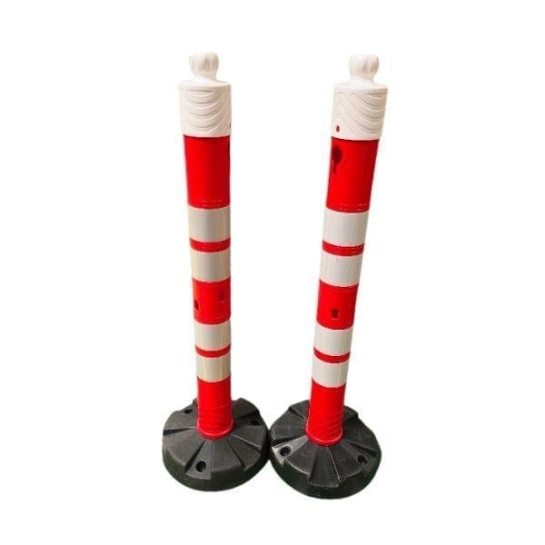 120 cm Ağırlıklı Trafik Dubası 5li Set – Kırmızı Uyarı Dikmesi