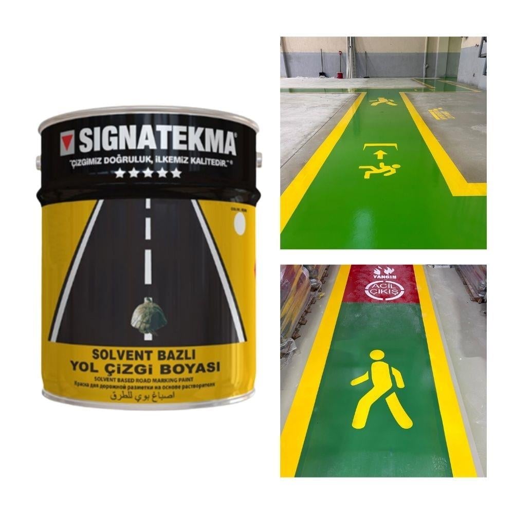 Yeşil Akrilik Yol Çizgi Boyası 25 kg – RAL 6001