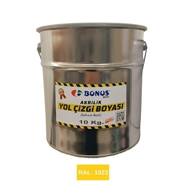 Akrilik Sarı Yol Çizgi Boyası 10 kg