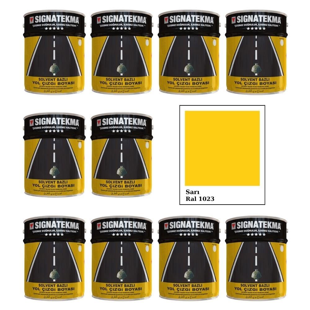 Sarı Yol Çizgi Boyası 25 Kg x 10lu Ekonomik Set – Alkid Esaslı