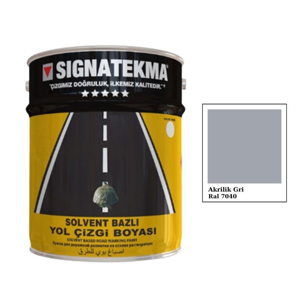 Gri Akrilik Yol Çizgi Boyası 25 kg – RAL 7040