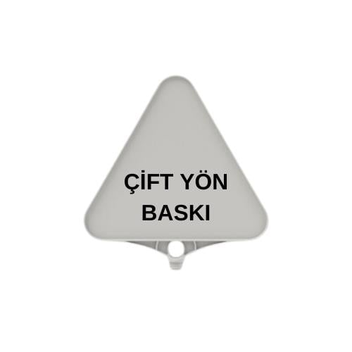 Üçgen Plastik Özel Baskı Levha 39x39 cm PPC